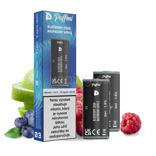 PUFFMI POD 2x cartridge - BLUEBERRY SOUR RASPBERRY (borůvka & kyselá malina) 18mg