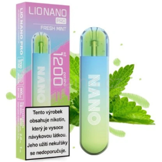 LIO NANO PRO jednorázová e-cigareta FRESH MINT (čerstvá máta) 16mg
