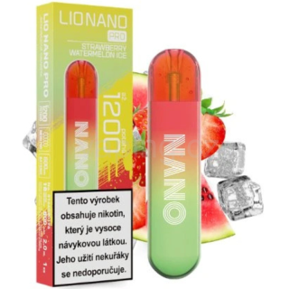 LIO NANO PRO jednorázová e-cigareta STRAWBERRY WATERMELON ICE (jahoda & chladivý vodní meloun) 16mg