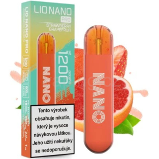 LIO NANO PRO jednorázová e-cigareta STRAWBERRY GRAPEFRUIT (jahoda & grapefruit) 16mg