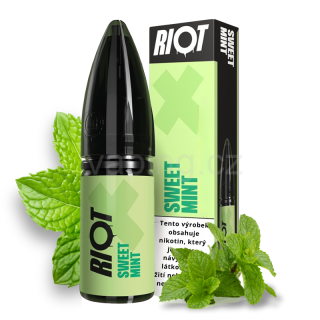 E-liquid Salt RIOT X s příchutí SWEET MINT 10ml (sladká máta) 20mg