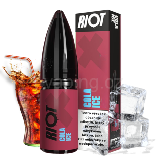 E-liquid Salt RIOT X s příchutí COLA ICE 10ml (ledová cola) 5mg