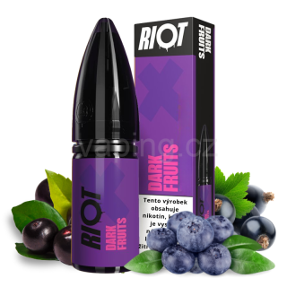 E-liquid Salt RIOT X s příchutí DARK FRUITS 10ml (borůvky, acai a černý rybíz) 20mg