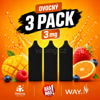 E-liquidy ovocný mix 3mg (3x10ml)