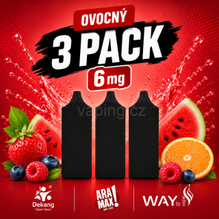 E-liquidy ovocný mix 6mg (3x10ml)