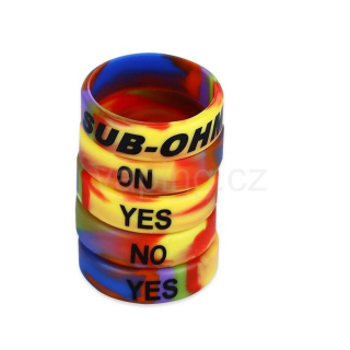 Dekorativní silikonový kroužek 23mm (Duhový)