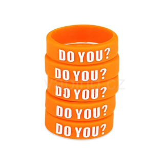 Dekorativní silikonový kroužek 23mm (Oranžový)