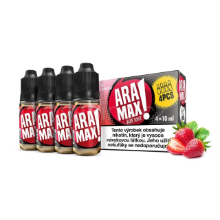 Aramax E-liquid 4x10ml (Max Strawberry) 3mg