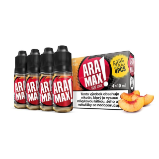 Aramax E-liquid 4x10ml (Max Peach) 18mg