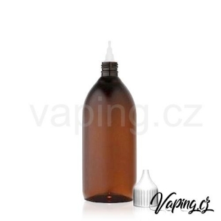 Lahvička s uzávěrem a kapátkem (115ml) tmavá